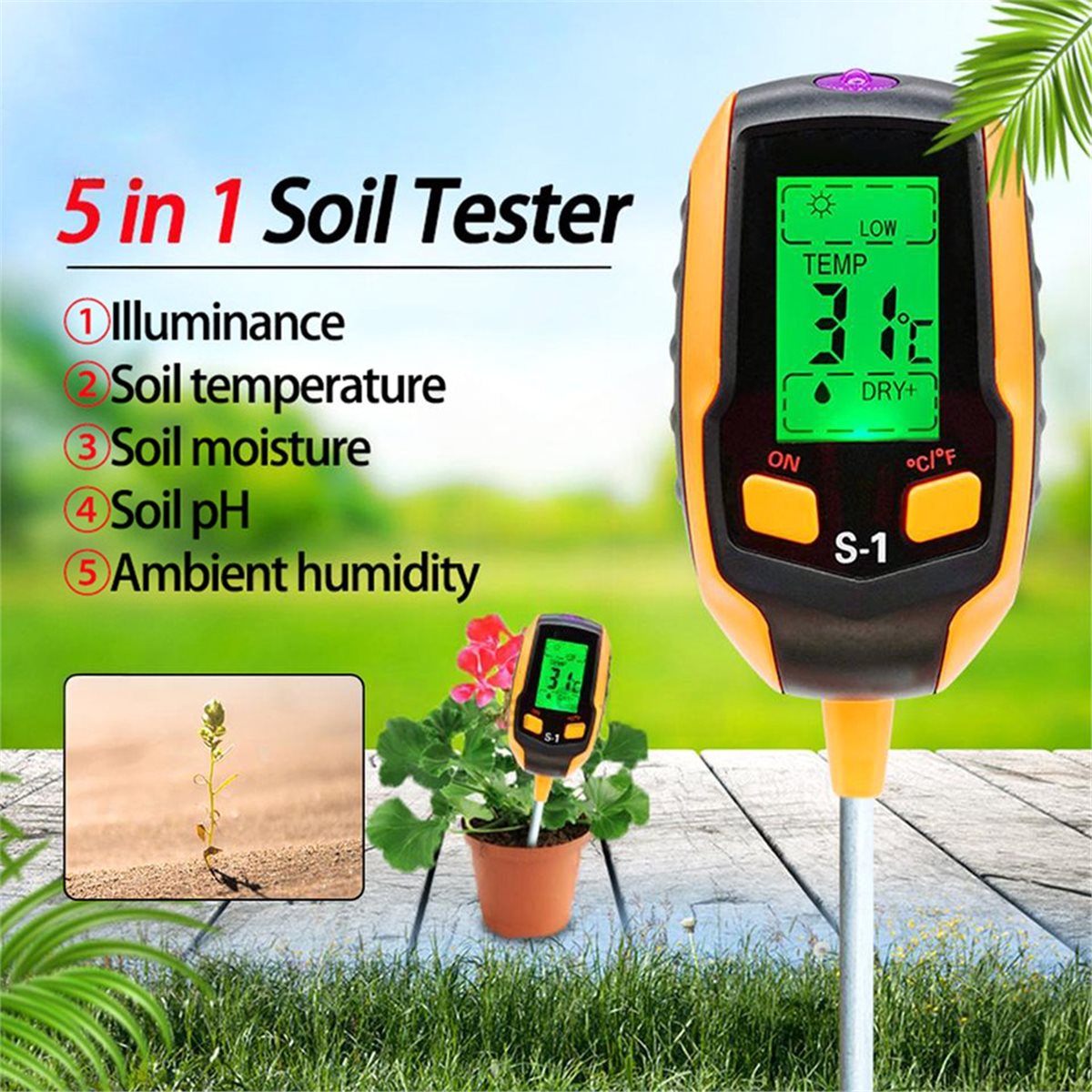 (PQWN) Soil Moisture Sensor Me - Gardening Tools B&M review and price