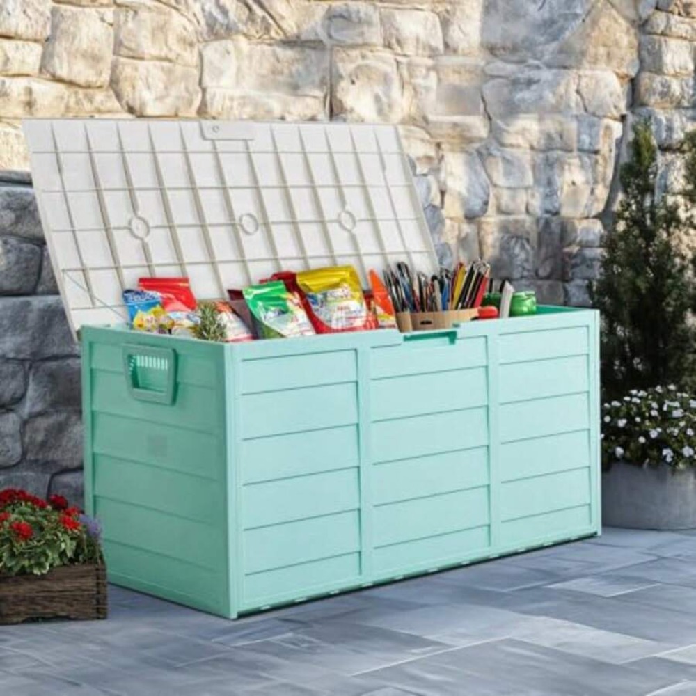 75 Gallon Large Resin Deck Box - Gardening Tools And Uses review and price