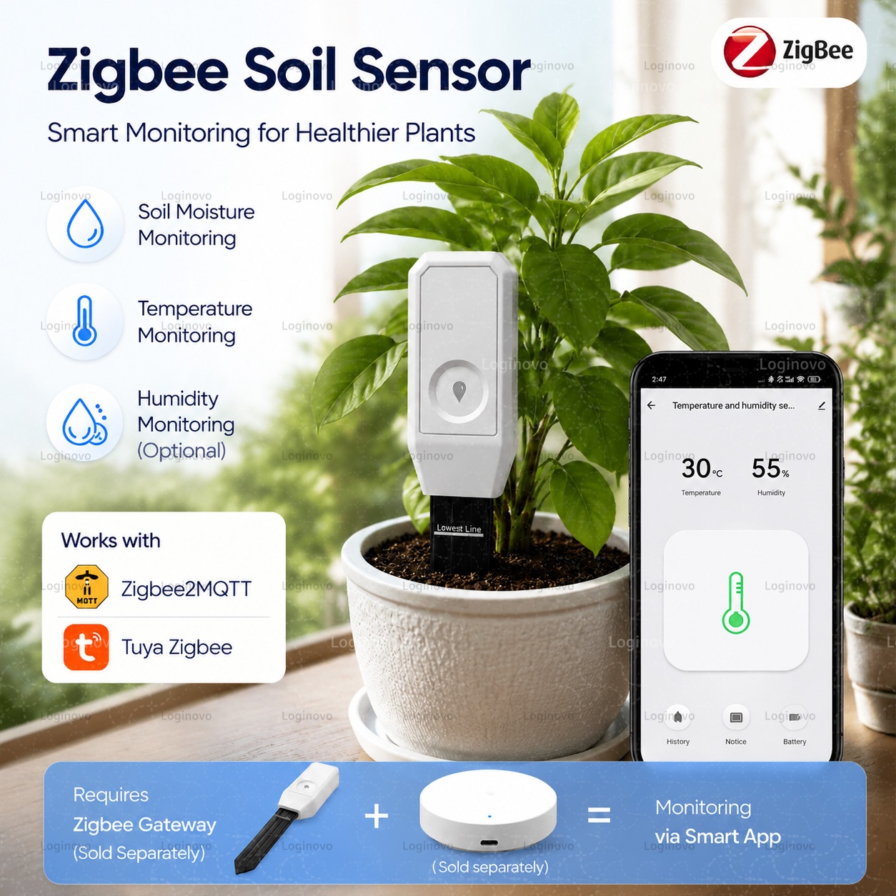 Tuya Zigbee Soil Moisture Test - Moisture Meter Plant review and price