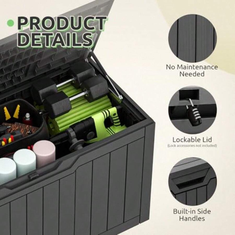 80 Gallon Waterproof Deck Box  - Gardening Tools And Uses review and price